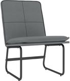 vidaXL Loungestoel 54x75x76 cm kunstleer grijs