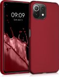 kwmobile metallic telefoonhoesje van TPU - geschikt voor Xiaomi 11 Lite (5G) NE / Mi 11 Lite (5G) - Flexible case voor smartphone - In metallic donkerrood