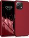 kwmobile metallic telefoonhoesje van TPU - geschikt voor Xiaomi 11 Lite (5G) NE / Mi 11 Lite (5G) - Flexible case voor smartphone - In metallic donkerrood