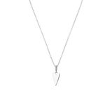 Lucardi Dames Zilveren damesketting met hanger - 925 Zilver - Zilverkleurig - 48 cm