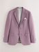 Next Heren Colbert met structuur, slim-fit - Long - Paars