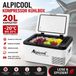 Réfrigérateur de voiture avec compresseur, 20 litres, congélateur portable -20°C à 20°C