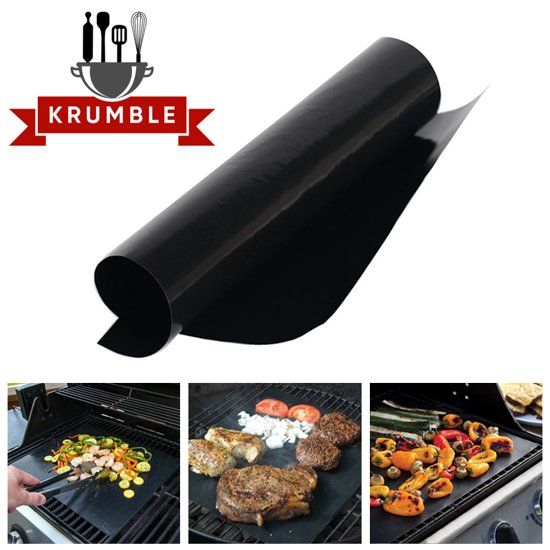 Krumble Teflon BBQ Grill Mat - 33x40cm - Zwart