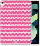 B2Ctelecom Back Cover voor iPad Air (2020/2022) 10.9 inch Hippe Hoes Waves Pink
