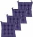 Anna's Collection Coussin de chaise matelassé - 6x - violet - 38 x 38 cm