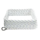 Extreme Max 3006.2505 BoatTector Double Braid Nylon Anchor Line with Thimble - 3/8" x 250", White w/Blue Tracer