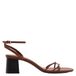 Mango leren sandalettes bruin