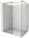 Mexen Kioto paroi de douche Walk-in 150 x 110 cm, cadre noir, or brossé