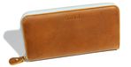 Icecat Grand portefeuille en cuir véritable pour femme, marron - Bleu glacier