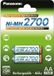 Panasonic AA High Capacity Oplaadbare Batterijen 2700 mAh Penlite 1.2 V Li-Ion 2 stuks