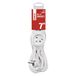 EMOS - 3-voudige stekkerdoos 7 m - 3 Franse stopcontacten 45° gedraaid - 250 V, 16 A, 3680 W - hoogwaardige pvc-isolatie - H05VV-F3G 1,5 mm2 - verhoogde aanraakbescherming - IP20 voor binnen - wit