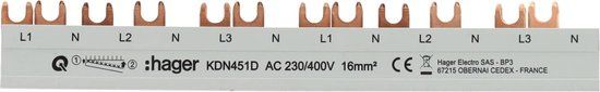 Hager Quickbusbar Kamrail - KDN451D - E2ZP8