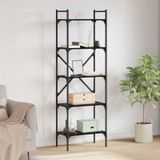 VidaXL Boekenkast 5-laags 56 x 32 x 174 cm bewerkt hout zwart eiken