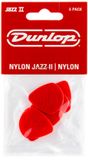 Dunlop Nylon Jazz II Plectrums - 1.18 mm - Rood - Player's Pack 6 Stuks
