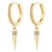 LGT JWLS Oorringen met Conische Cilinder Hanger - Conical Goudkleurig