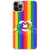 Apple Bedrukt siliconen hoesje compatibel met iPhone 12 Pro LGBT