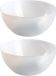 Plasticforte Serveerschaal - 2x stuks - saladeschaal - D23 x H10 cm - kunststof - transparant - 3000 ml