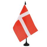 AZ FLAG Tafelvlag Denemarken 21x14 cm Polyester 100D Plastic Voet