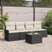 Maison Exclusive - Set de 5 coussins d'assise avec coussins, noir, en polyrotin tressé