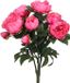Mica Decorations Kunstbloemen boeket pioenfuchsian - fuchsia - 55 cm