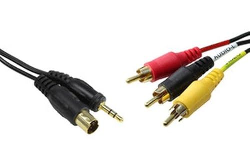 PC naar TV/VIDEO kabel MINI-DIN4P + jack + 3RCA