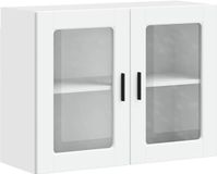 vidaXL Keukenkast met glazen deur Porto wit