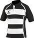 Gilbert Rugbyshirt Xact II Hoop Zwart / Wit - M