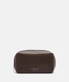 Liebeskind Berlin Leren Toilettas Pouch Roasted Coconut Donkerbruin