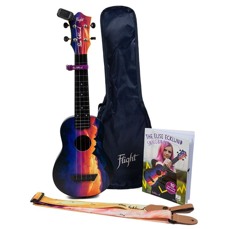 Flight Flight: Elise Ecklund Travel Uke Bundle - Sunset - 3831120904407
