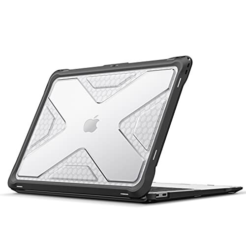 Fintie Hoes Compatibel met MacBook Air 13 A2337 M1/A2179/A1932 (2018-2020 Laat los), Full Body robuuste hybride Beschermhoes TPU bumperhoes compatibel met MacBook Air 13" Retina, (*Transparent)