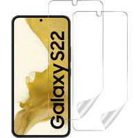 Phonillico® Plastic Screenprotector voor Samsung Galaxy S22 5G [Pack 2] Ultradunne Antikrasbestendige Protector