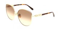 Ferragamo SF339S Gold/brown ochre gradient 60/15/145 Vrouwen Zonnebrillen