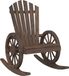 vidaXL Adirondack Schommelstoel Massief Vurenhout Donkerbruin
