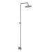Lussero – Douche extérieure murale en acier inoxydable 304 avec pomme de douche pluie 20 cm (eau froide)