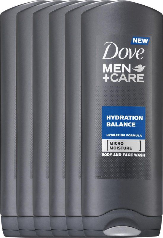 Dove Men Hydration Balance Shower Gel - 6 x 250ml - Men's - Normal Skin