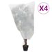 VidaXL Vlieshoezen voor planten met trekkoord 4 st 70 g/m² 0,8x0,8 m