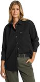 Guess Jeans Oversize Pocket Overhemd Met Lange Mouwen Zwart M Vrouw
