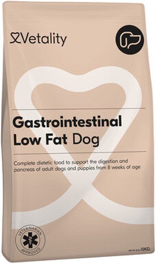 Vetality Hondenvoer Gastrointestinal Low Fat - 10 kg