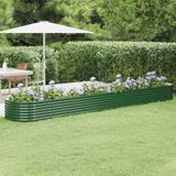 Lit de jardin en acier galvanisé 440 x 80 x 36 cm