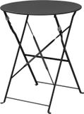 Bolero Ronde Stalen Opklapbare Tafel Zwart 59.5cm
