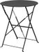 Bolero Ronde Stalen Opklapbare Tafel Zwart 59.5cm