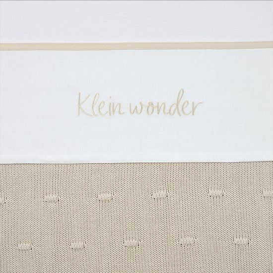 Meyco Baby Klein Wonder ledikant laken - soft sand - 100x150cm - 0.3 TOG
