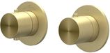 IVY Concord Afbouwdeel Inbouwthermostaat met 2-Weg Stop-Omstel Symmetry met Ronde Rozetten - RVS 316 Geborsteld Mat Goud PVD