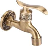 JHubers Goods - Robinet de jardin 1/2 pouce, robinet antique à montage mural pour extérieur, adapté aux tonneaux de pluie, buanderies et salles de bain - Robinet d'eau froide