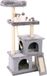 Happyment® Arbre à griffer de luxe pour chat – Gris – Hamac doux pour chat avec jouets – Convient aux petits chatons – 127 cm