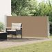 VidaXL Uittrekbaar zijscherm rechthoekig 160 x 600 cm polyester taupe