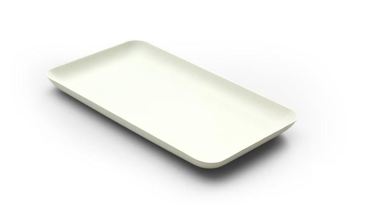 Sier Disposables Appetizer Plate Rectangular White 40 Pieces