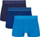 Bamboo Basics Boxershorts Liam (3-pack) - Bleu clair, bleu, bleu foncé - Taille S