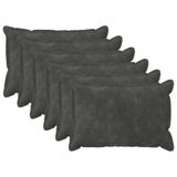 vidaXL - Kussensloop - 6 stuks - HOUTEN - Antracietkleurig - 50 x 75 cm