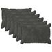 vidaXL - Kussensloop - 6 stuks - HOUTEN - Antracietkleurig - 50 x 75 cm